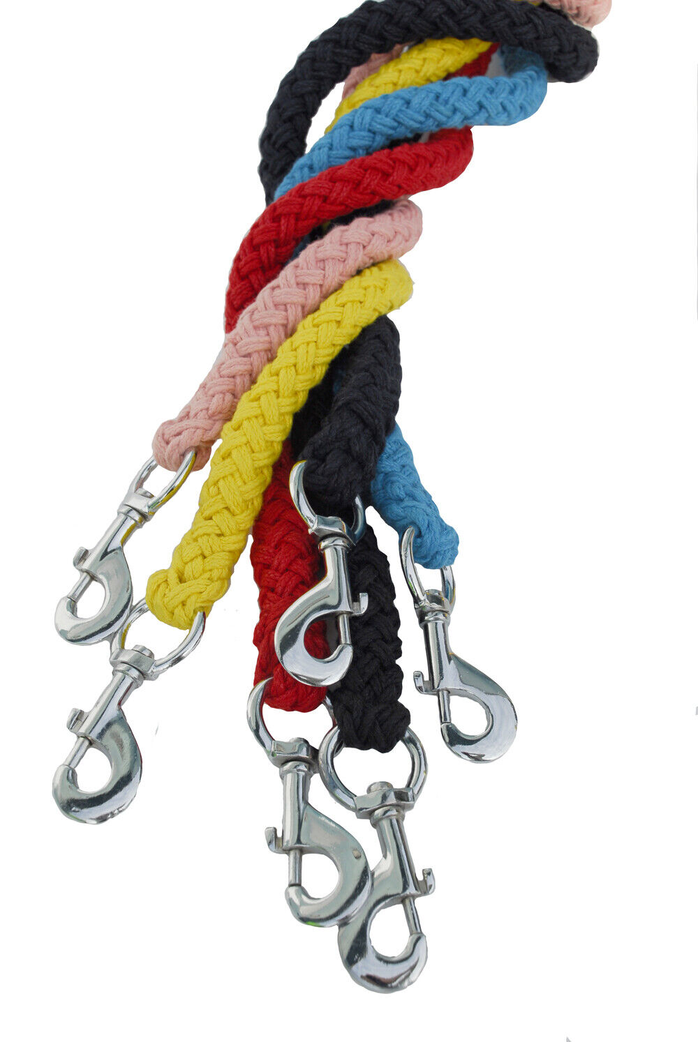 Picture of Rhinegold Spiral Weave Padded Leadrope | 6 Colours | Large trigger clip