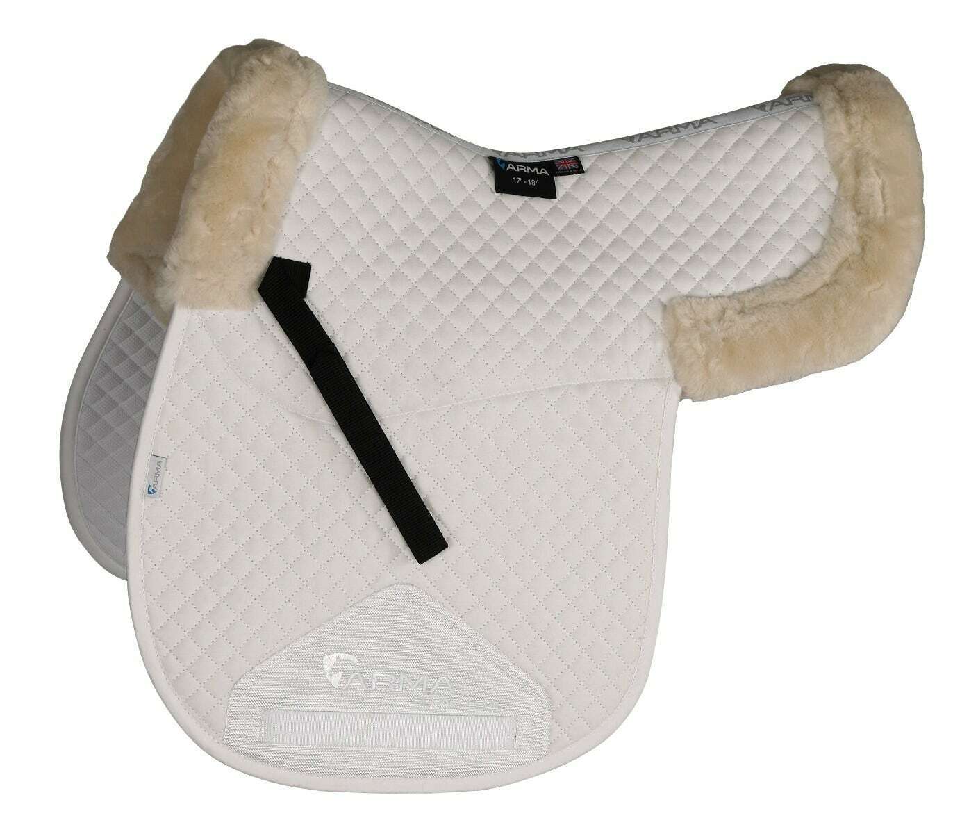 Picture of Shires Arma Supafleece Saddle Numnah | Black Brown Natural | 3 sizes.