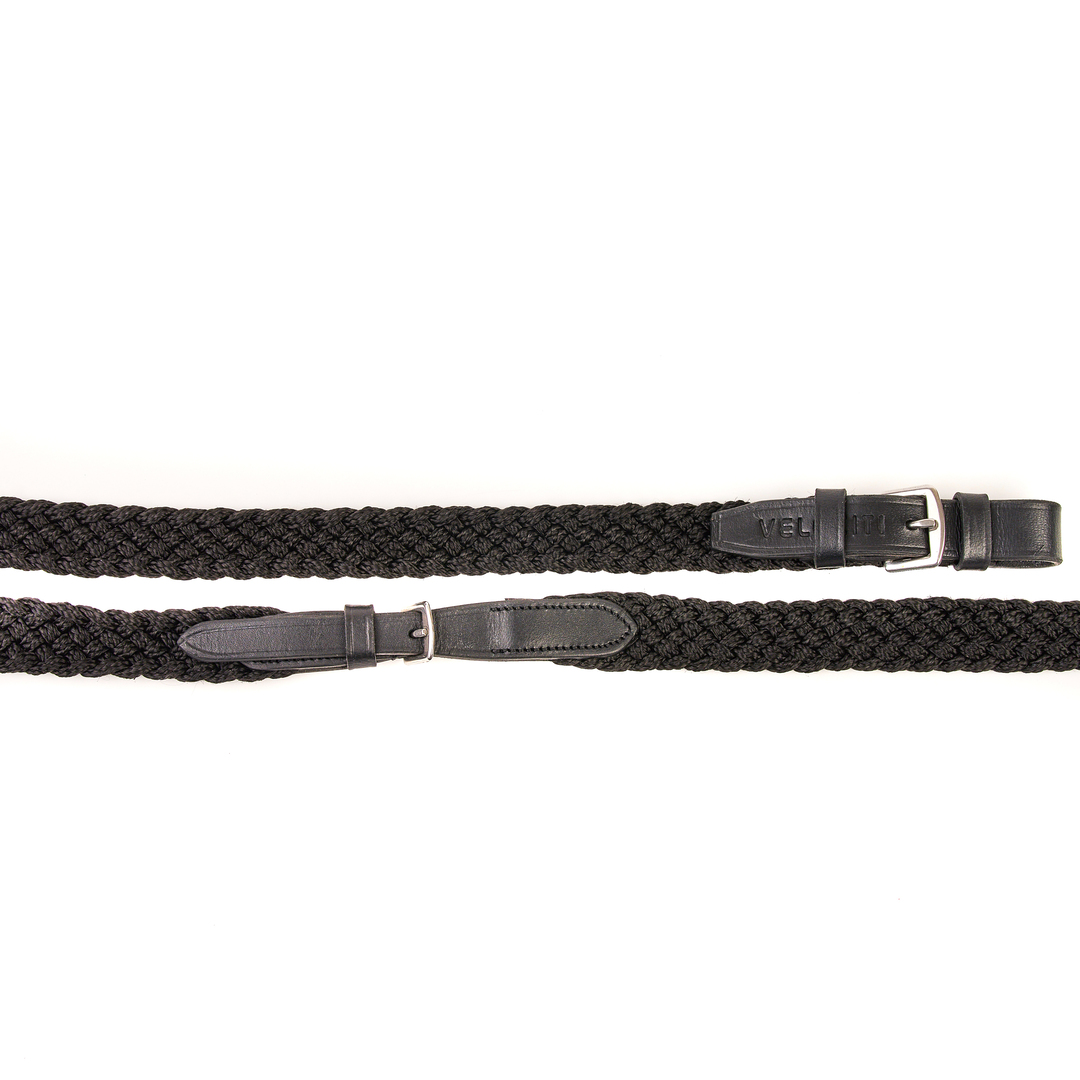 Picture of Shires Velociti Gara Games Reins, Black, 48" x 3/4"