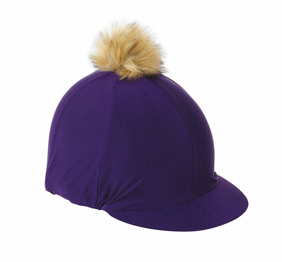 Picture of Shires Pom Pom Skull Hat Cover Silk  Onesize, 5 Colours