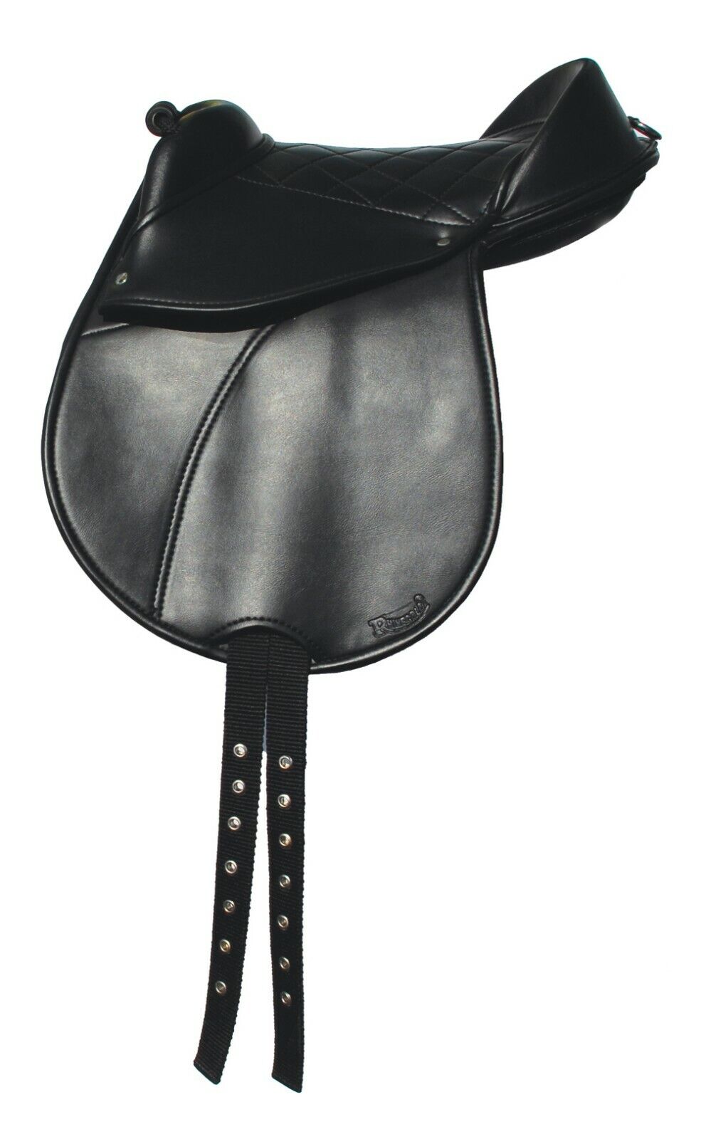 Picture of Rhinegold Synthetic Cub Pony Saddle, Black, 10" Seat, Pommel Handle.