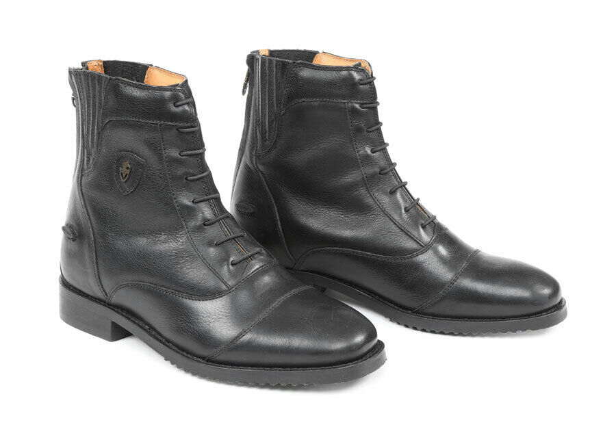 Picture of Shires Moretta Teresa Lace Ladies Paddock Boots | Black/Chestnut