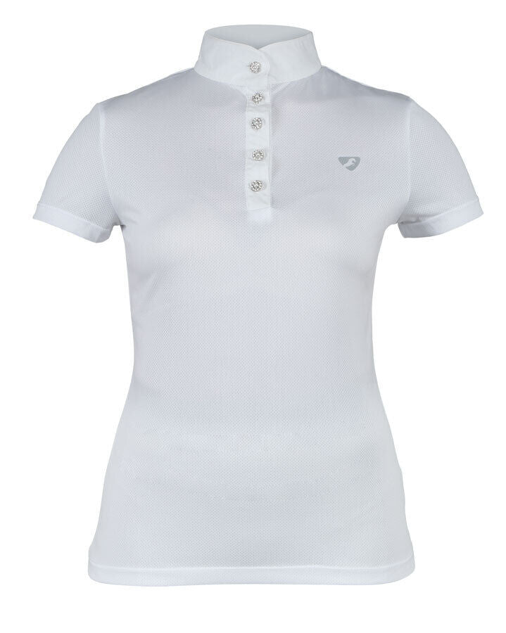 Picture of Shires Aubrion Girls Monmouth Show Shirt | Navy or White | Age 7-14 Years