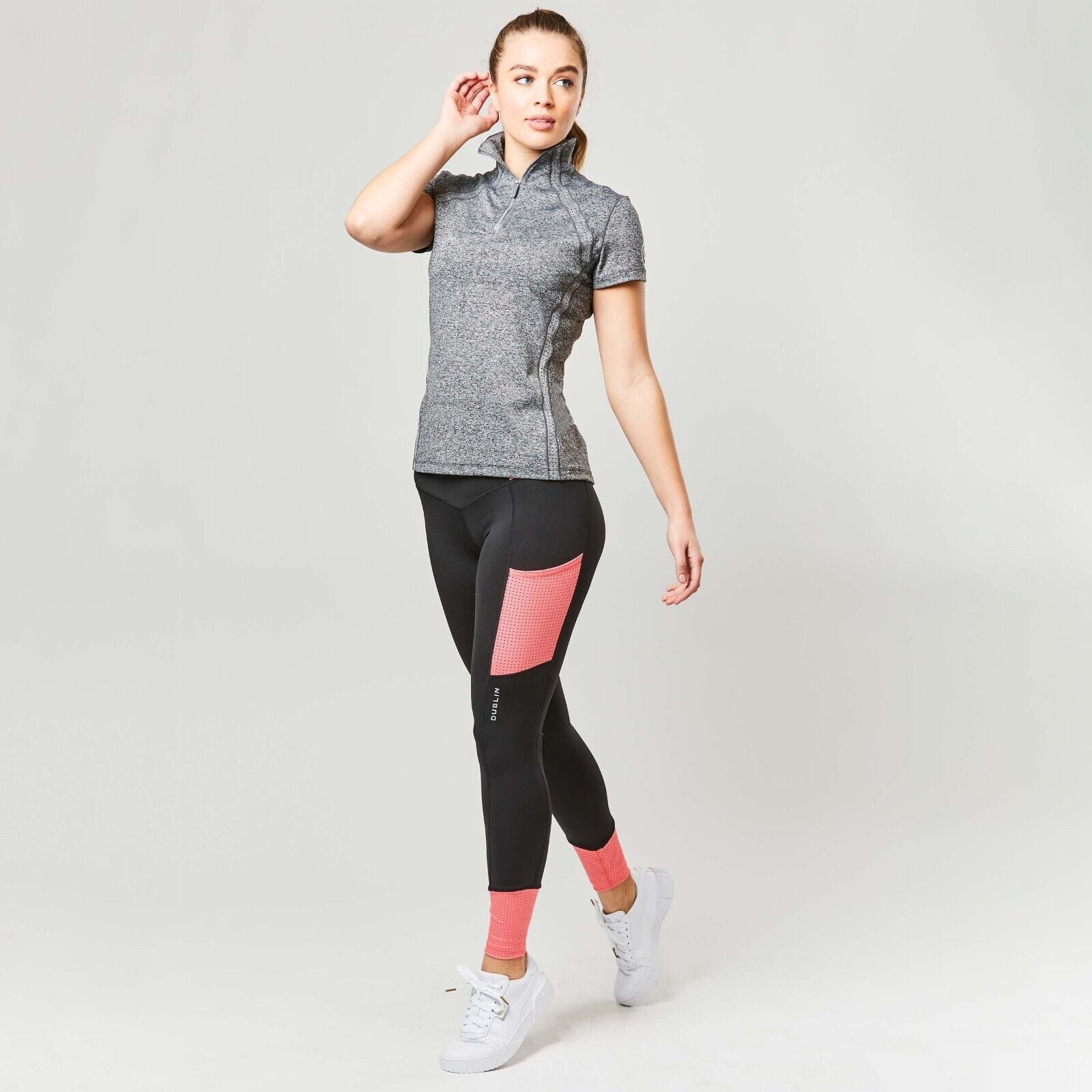 Picture of Dublin Riding Tights Power  Performance Mid Rise Colour Block, Womens, 3 Colours