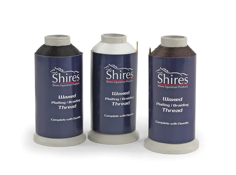 Picture of Shires EZI-GROOM Horse Mane plaiting Thread Reel, Black, Brown, White, 411M Long