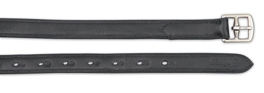 Picture of Shires Velociti Gara Quality Non-Stretch Stirrup Leathers in Black or Havana