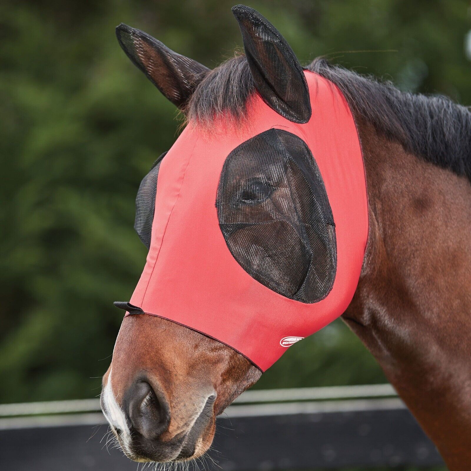 Picture of WeatherBeeta Deluxe Stretch Bug Eye Saver Fly Mask, with Ears, UV, 10 Colours