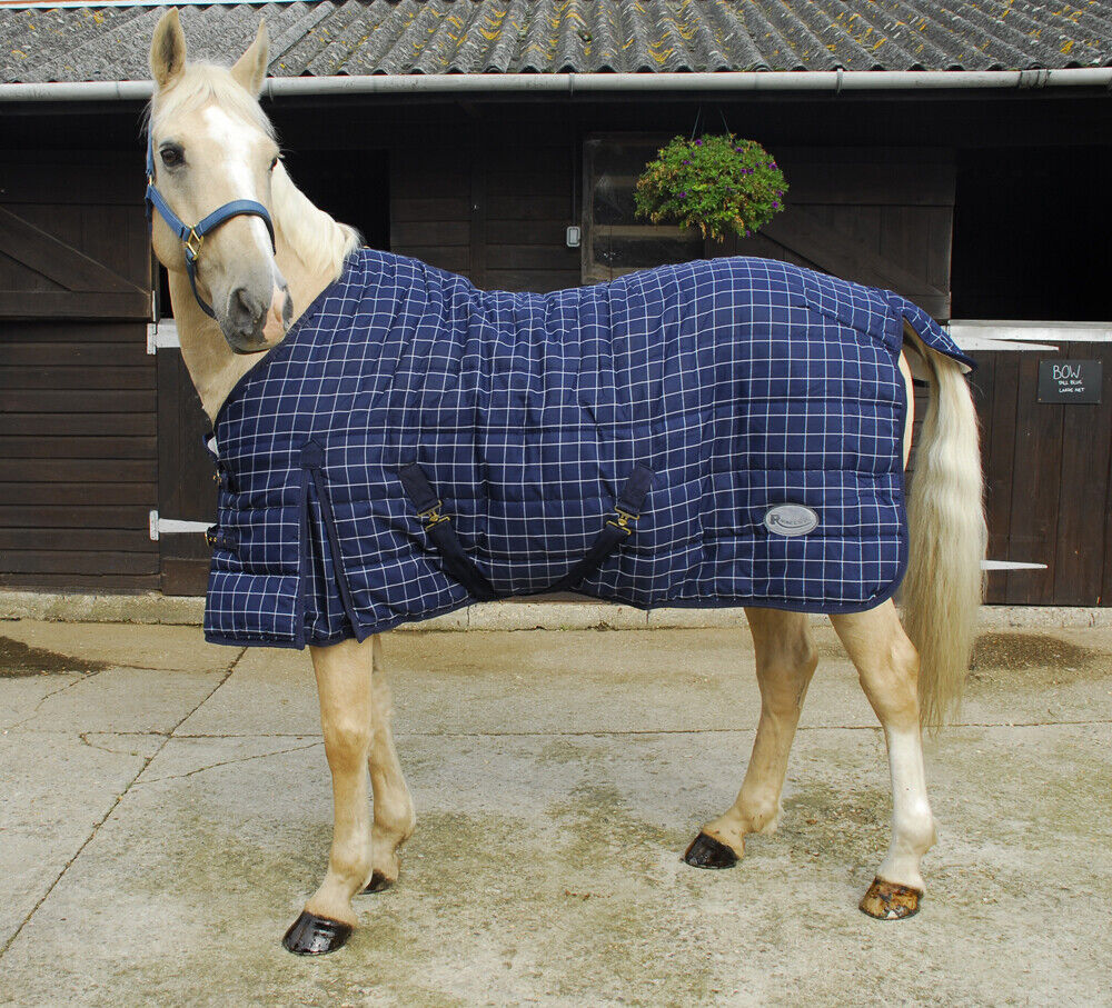Picture of Rhinegold Denver 200G Mediumweight Indoor Stable Quilt Horse Rug | Navy
