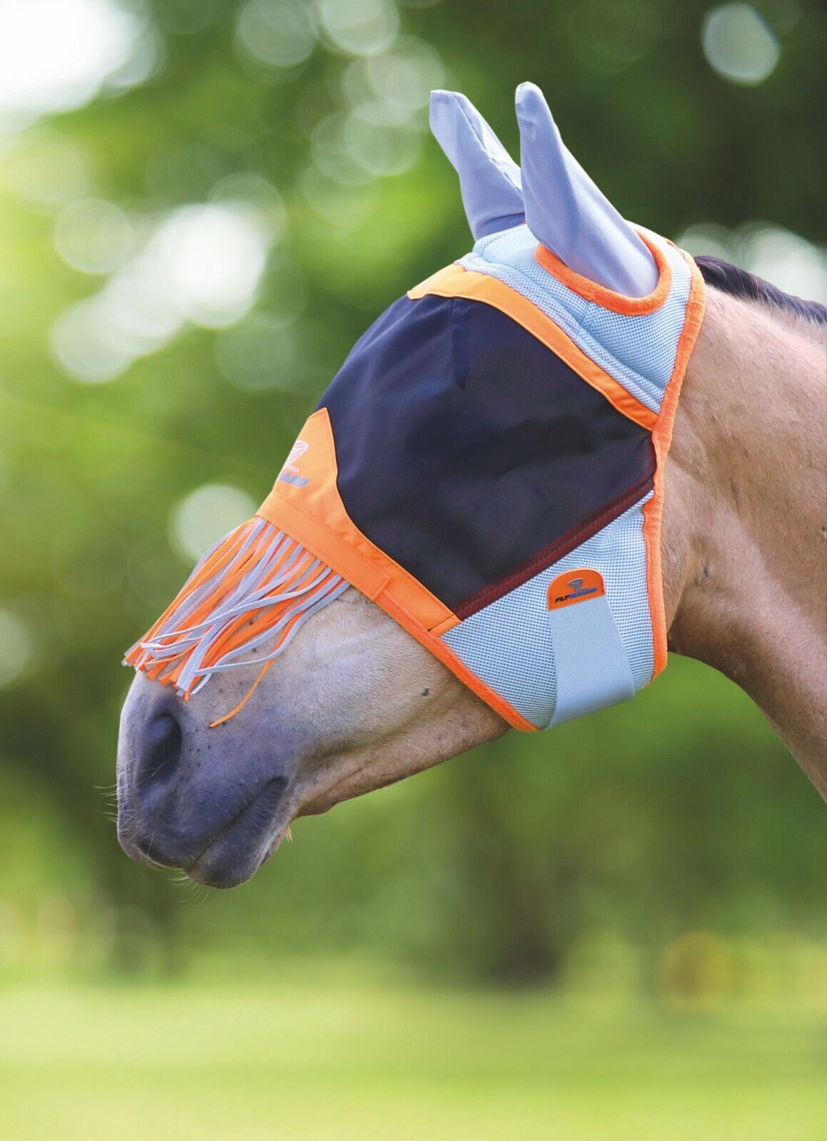 Picture of Shires Flyguard Air Motion Horse/Pony Fly Mask With Ears & Fringe, UV Protection