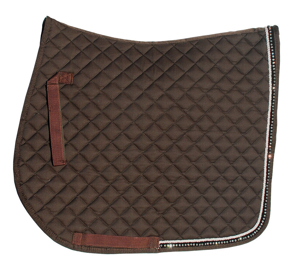 Picture of Rhinegold Elite Diamante Trimmed Saddlecloth | Pony,Cob,Full,| 9 Colours