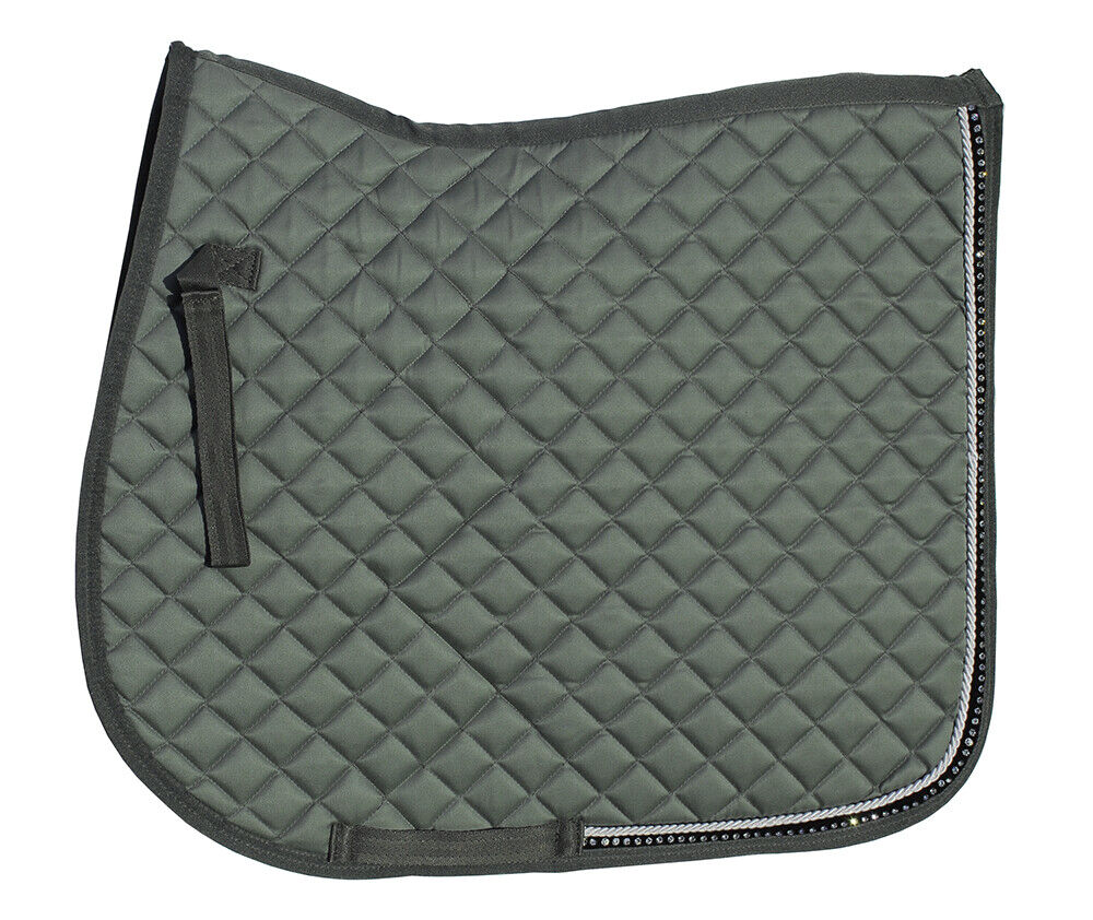 Picture of Rhinegold Elite Diamante Trimmed Saddlecloth | Pony,Cob,Full,| 9 Colours
