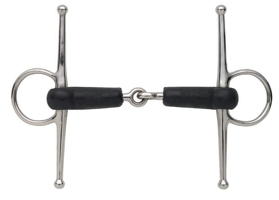 Picture of Shires Soft Rubber Covered Full Cheek Snaffle  | Stainless Steel Rings | 3 Sizes