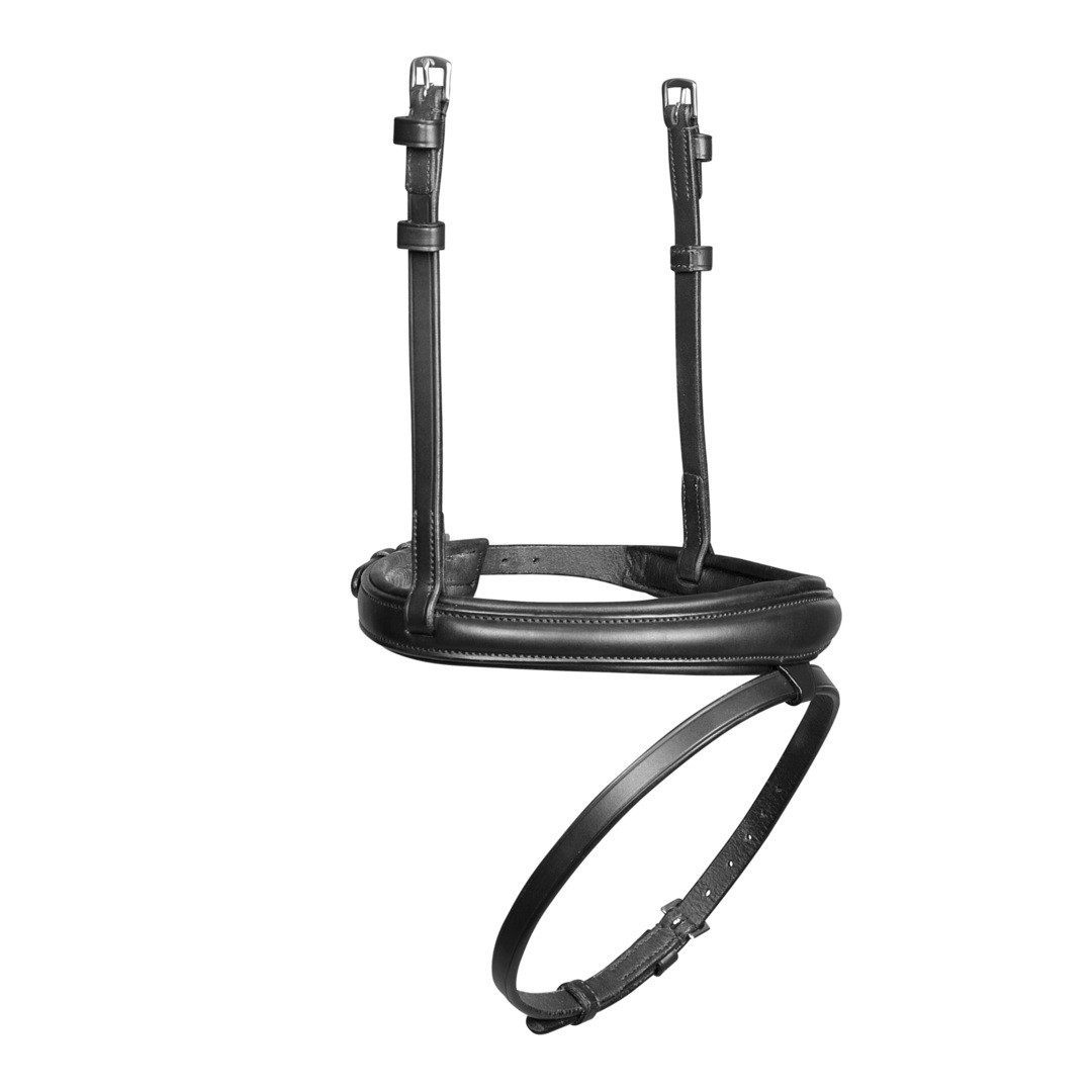 Picture of Shires Velociti Lusso Padded Raised Cavesson Noseband, Black, Havana, 4 Sizes