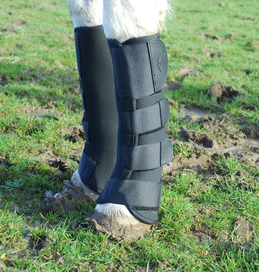 Picture of Rhinegold Breathable Horse Turnout Boots | Black, | Pony, Cob, Full, X.Full