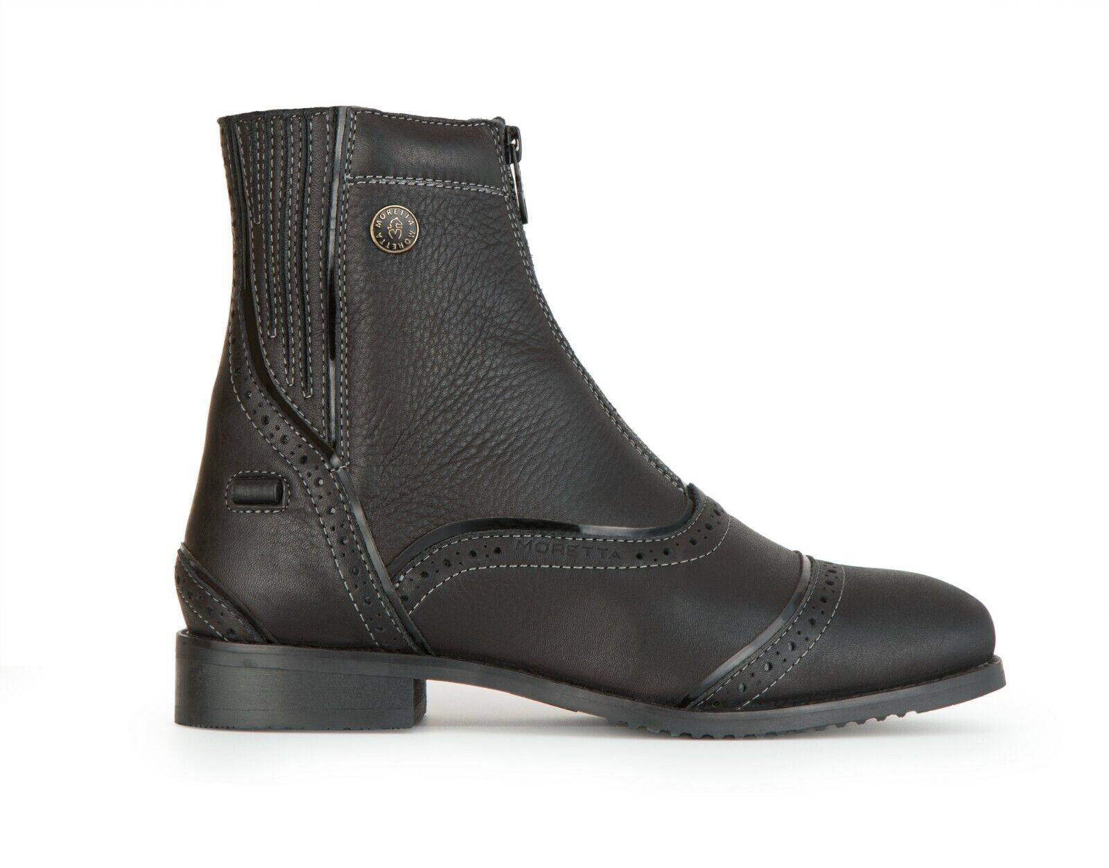 Picture of Shires Moretta Martina Paddock Jodhpur Short Boots | Black/Brown | Sizes UK 4-9