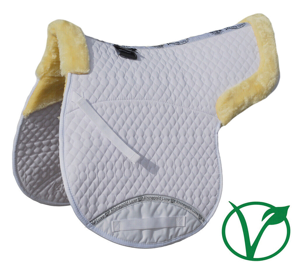 Picture of Rhinegold Luxe Faux Fur Lined Saddle Numnah | 5 Colour Options | Pony, Cob, Full