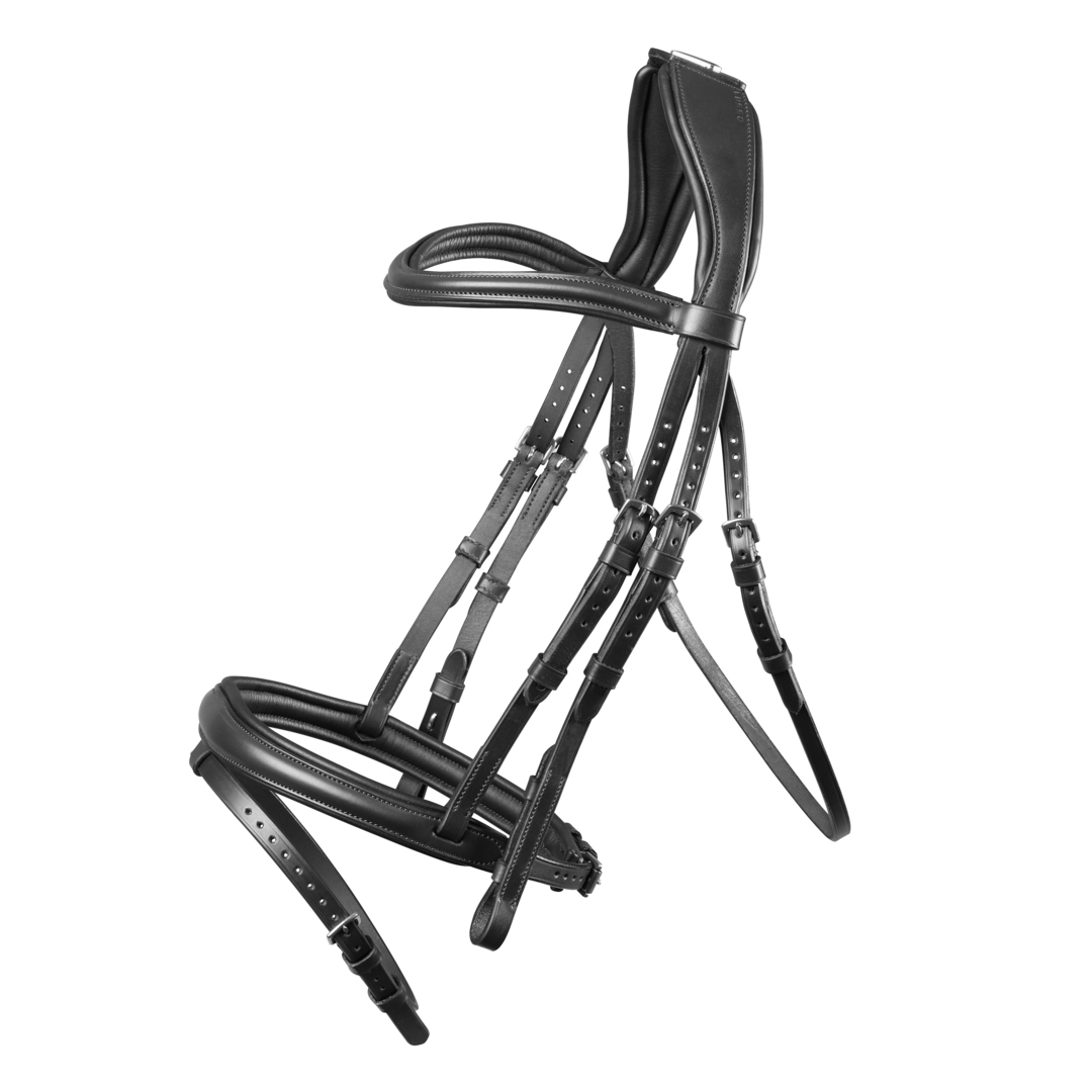 Picture of Bridle, Shires Velociti Lusso Padded Rasied Flash Bridle, Black, Havana, 4 Sizes