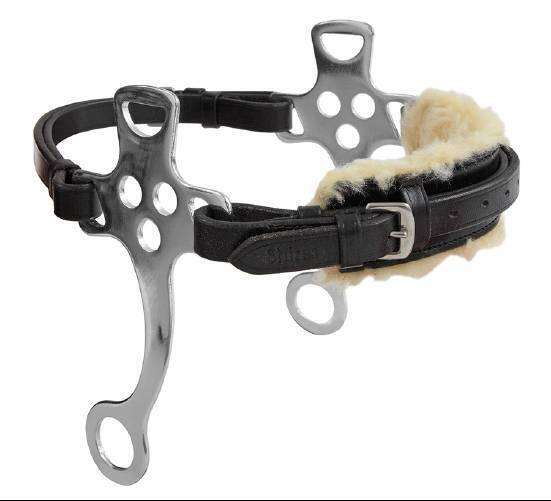 Picture of Shires Velociti Gara English Hackamore, in Brown or Black, Bitless, one size