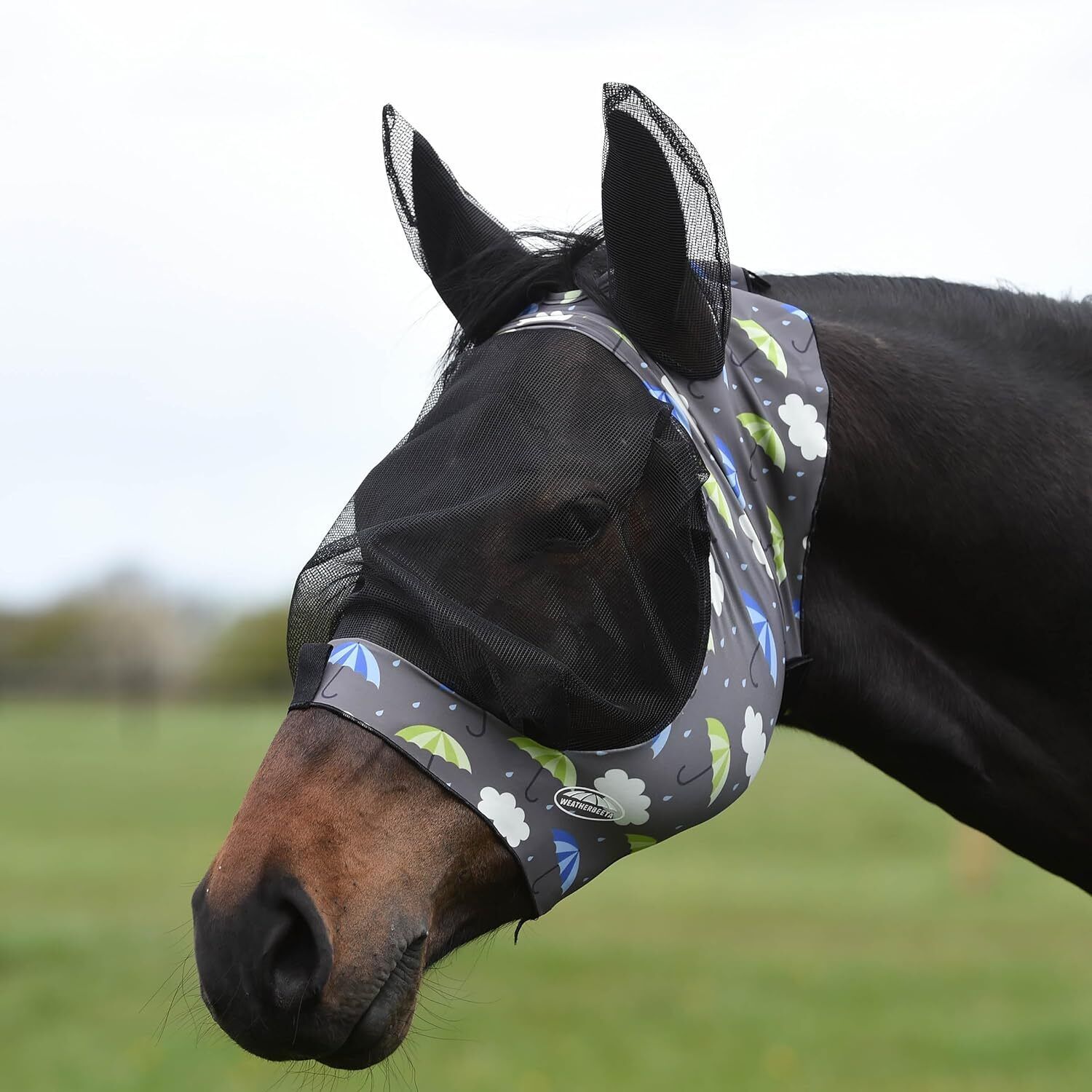 Picture of WeatherBeeta Deluxe Stretch Eye Saver Fly Mask, with Ears, UV, 7 Colours