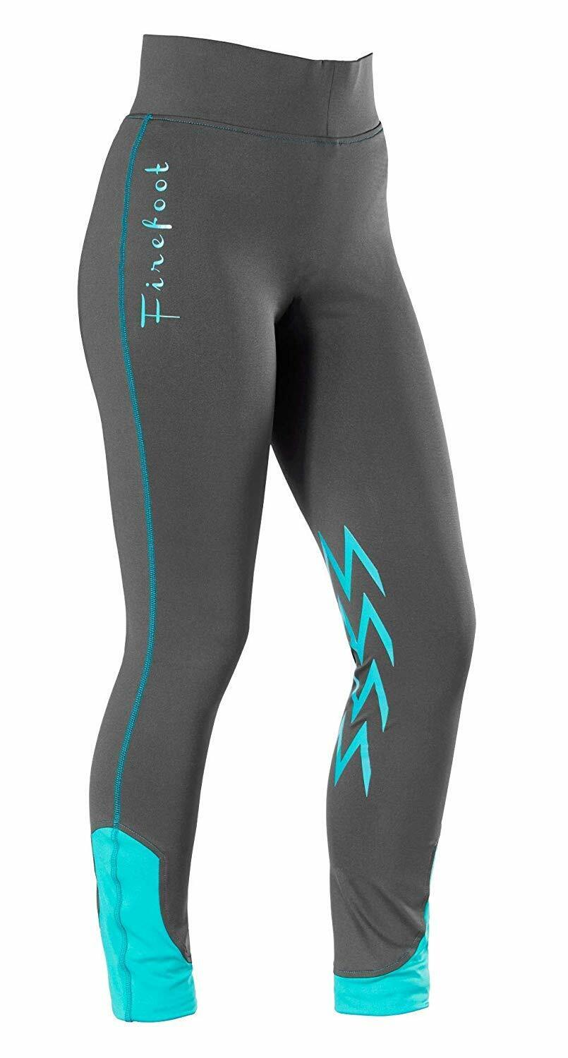 Picture of FireFoot Ripon LADIES Fleece Lined Horse Riding Breeches,  Charcoal / Teal