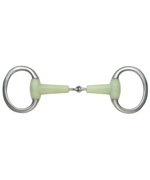 Picture of Shires Equikind Jointed Eggbutt Flat Ring Snaffle Horse Bit