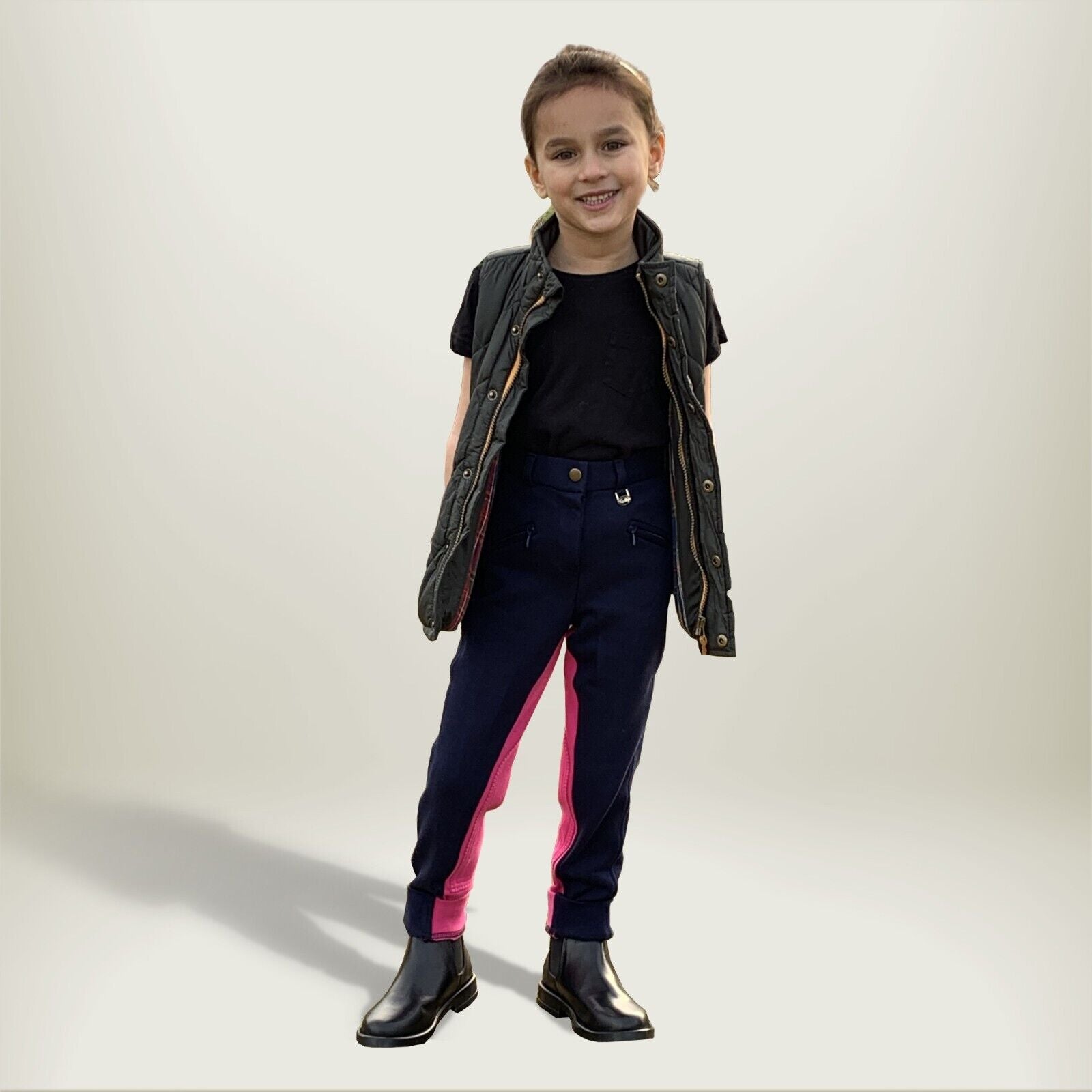 Picture of Childrens Two Tone Jodhpurs, Gallop Girls Jodhpurs, 4 Colour Options, 20"-32"