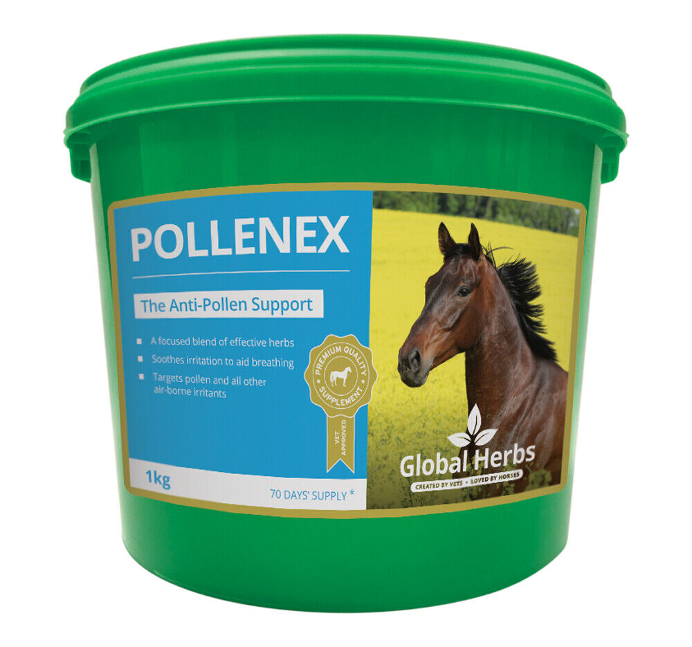 Picture of Global Herbs PolleneX 1kg, For Pollen Respiratory Breathing, Feed Supplement