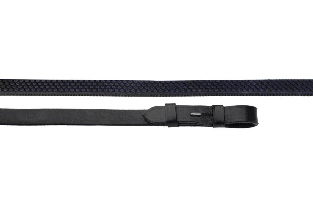 Picture of Rhinegold German Leather Rubber Covered Reins | Black or Havana | 54" x 5'8"