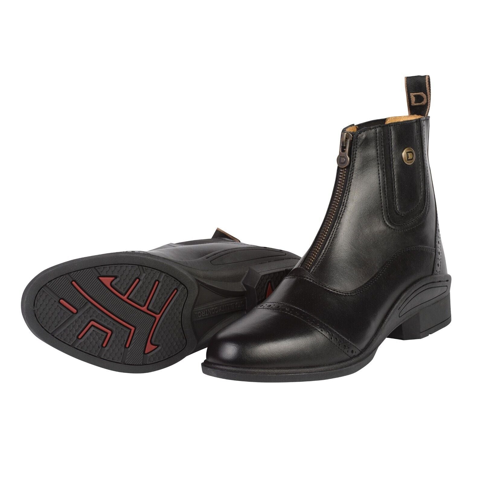 Picture of Dublin Rapture Zip Front Paddock Jodhpur Boots, Black, Brown UK 3-9