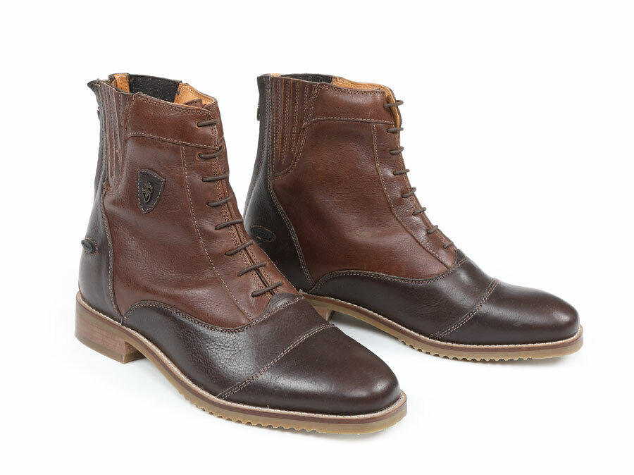 Picture of Shires Moretta Teresa Lace Ladies Paddock Boots | Black/Chestnut