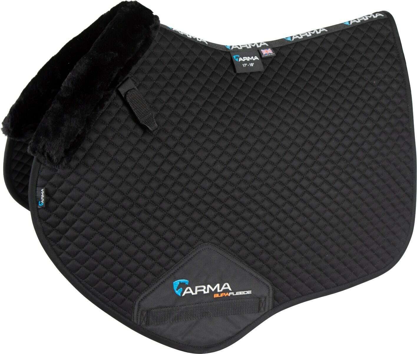 Picture of Shires Arma Supafleece Jump Saddlecloth | Black / Brown / Natural | 17"/18" Size