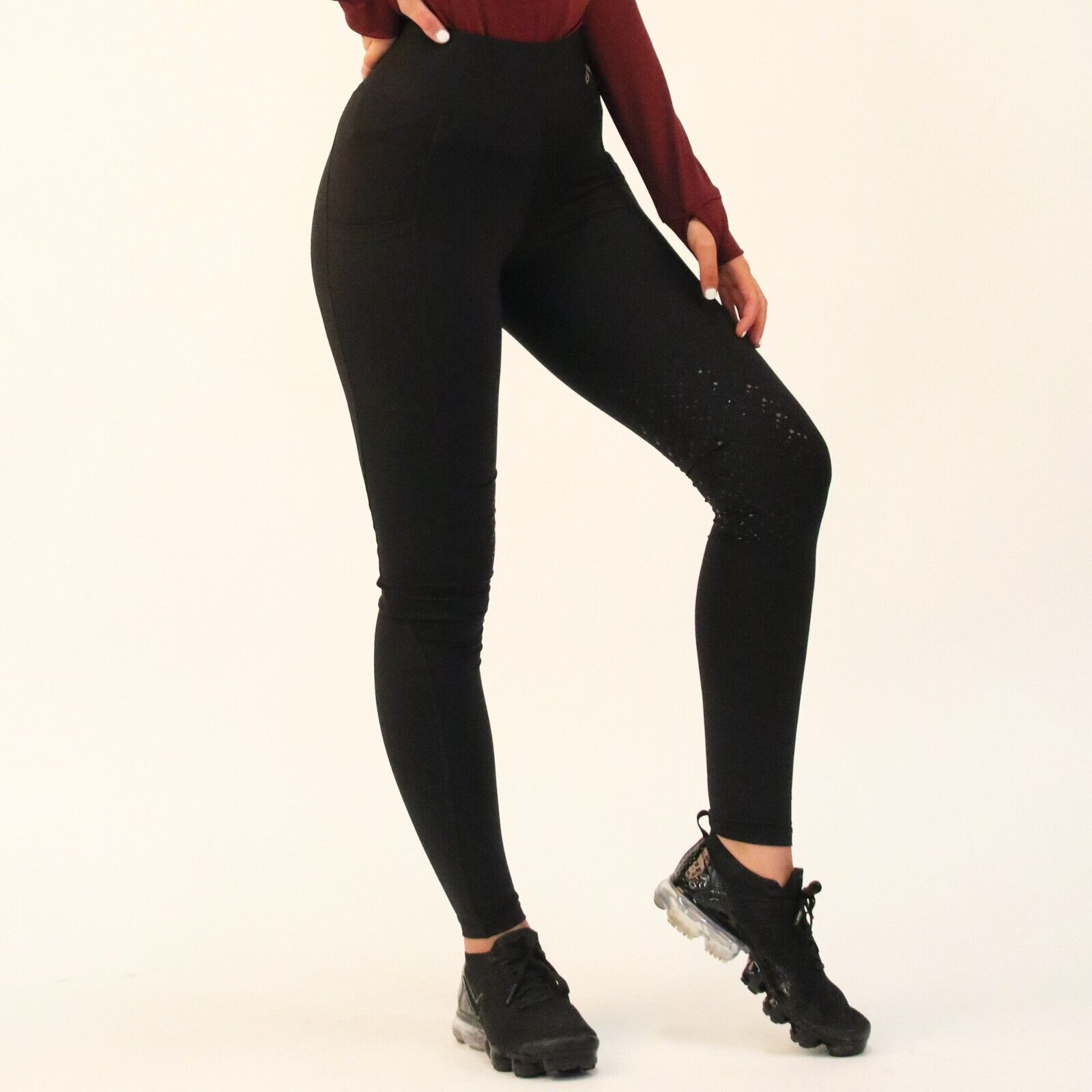 Picture of Ladies Jodhpurs Gallop High-Waist Pocket Therma-Lock Silicone Knee Riding Tights