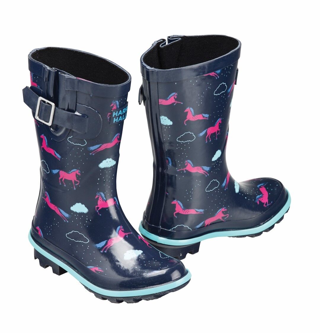 Picture of Harry Hall Hale Junior Wellington Boots Childrens, Child's, Horse or Star Design