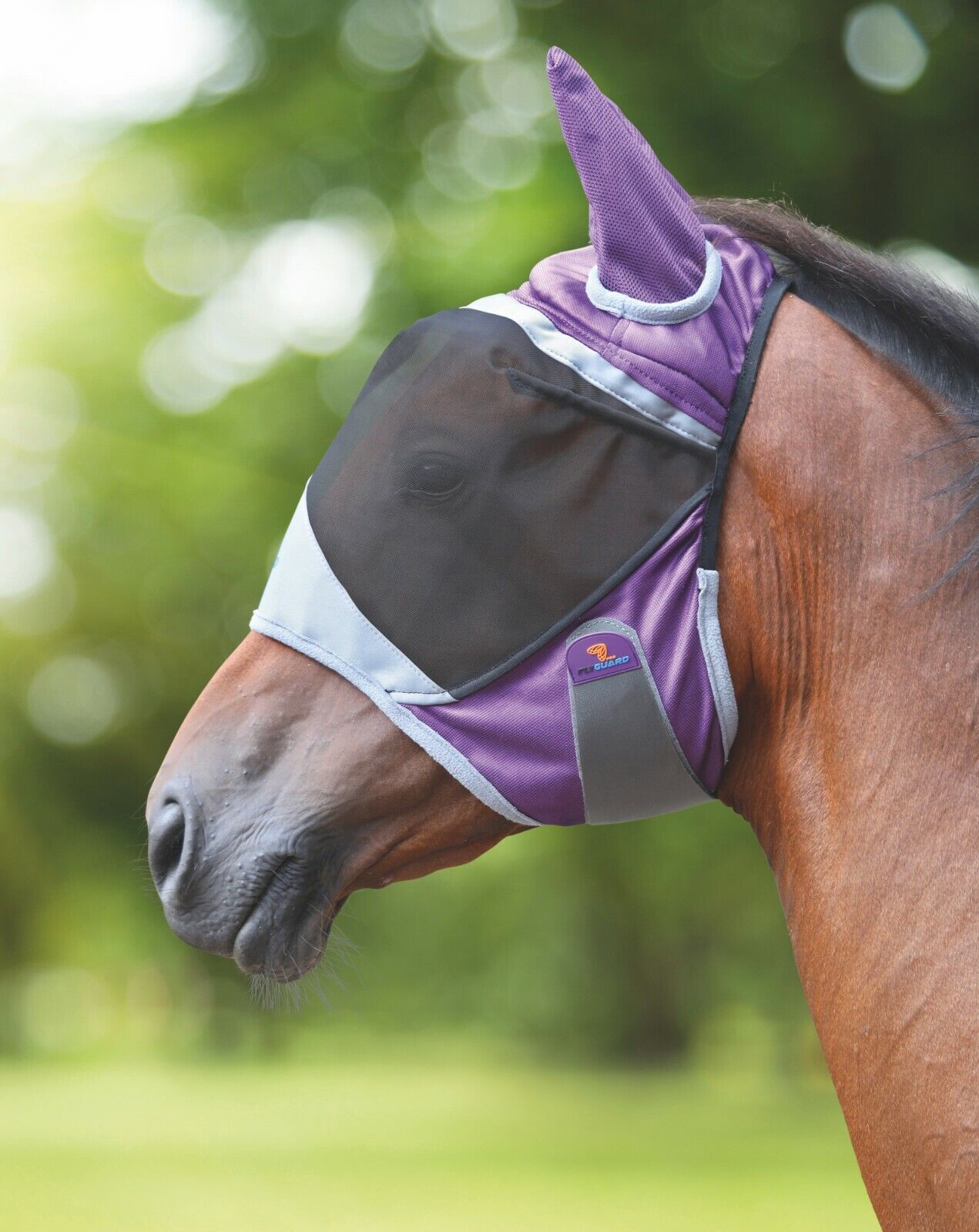 Picture of Shires Flyguard Deluxe Horse/Pony Fly Mask With Ears,  UV Protection, 2 Colours