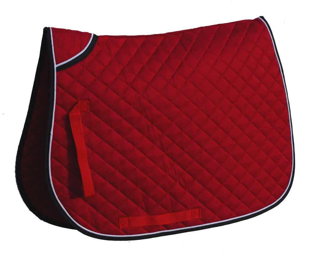 Picture of Rhinegold Quilted Saddle Cloth With Twin/Contrast Binding | 6 Colours | Cob Full
