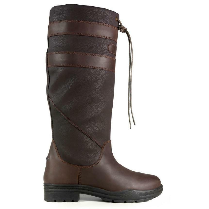 Picture of Brogini Longridge CHILDS Long Country Boots Waterproof In Brown Sizes EU31-35