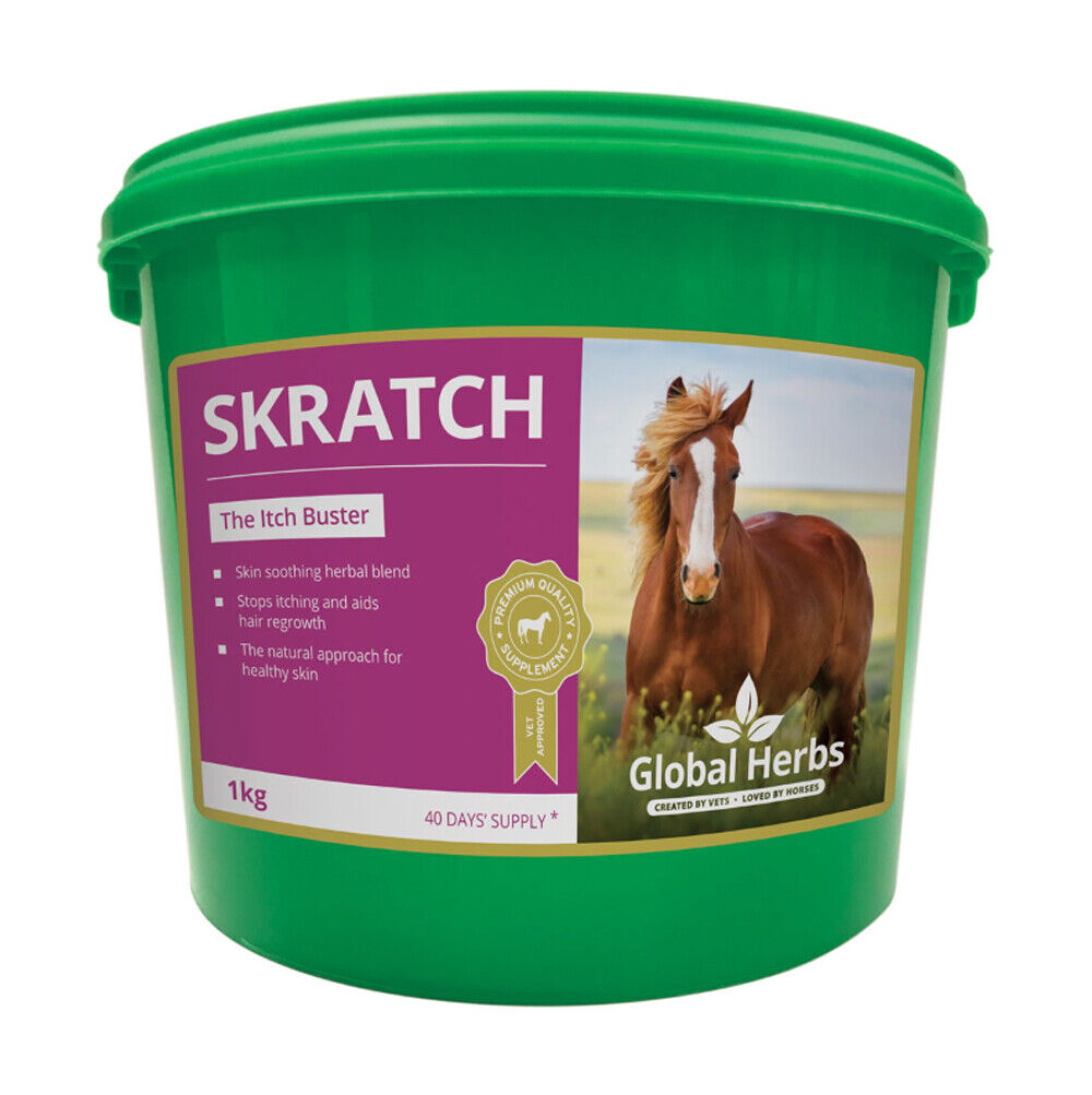 Picture of Global Herbs Skratch, 1 Kg Tub, Anti Itch / Scratch Horse Feed Supplement