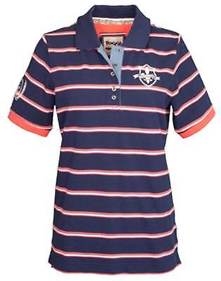 Picture of Toggi Tissey Ladies Cotton Classic Polo Shirt - Slate or Navy Stripe