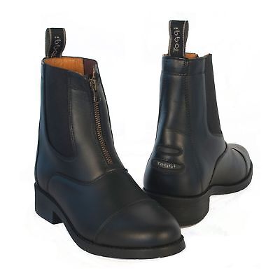 Picture of Toggi Ascot Zip Front Leather Jodhpur Paddock Boot Rubber Sole