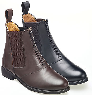 Picture of Harry Hall Hartford Zip Front Leather Jodhpur Boot   all sizes 2 colours