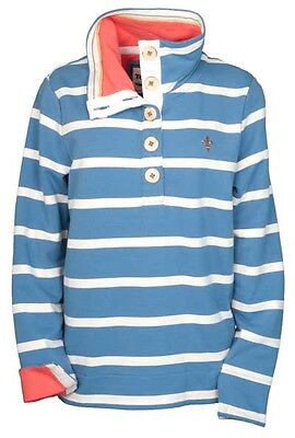 Picture of Toggi Contessa Ladies Striped Sweatshirt - Ocean / Winter White
