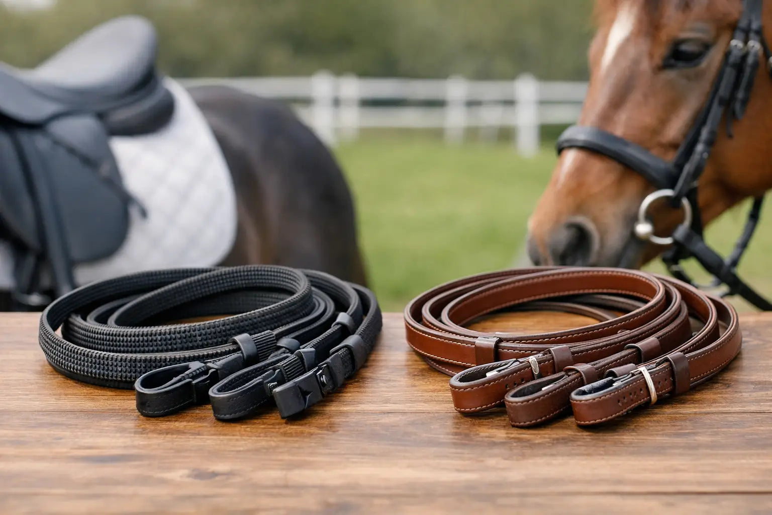Rubber Reins vs Leather Reins for Everyday Riding