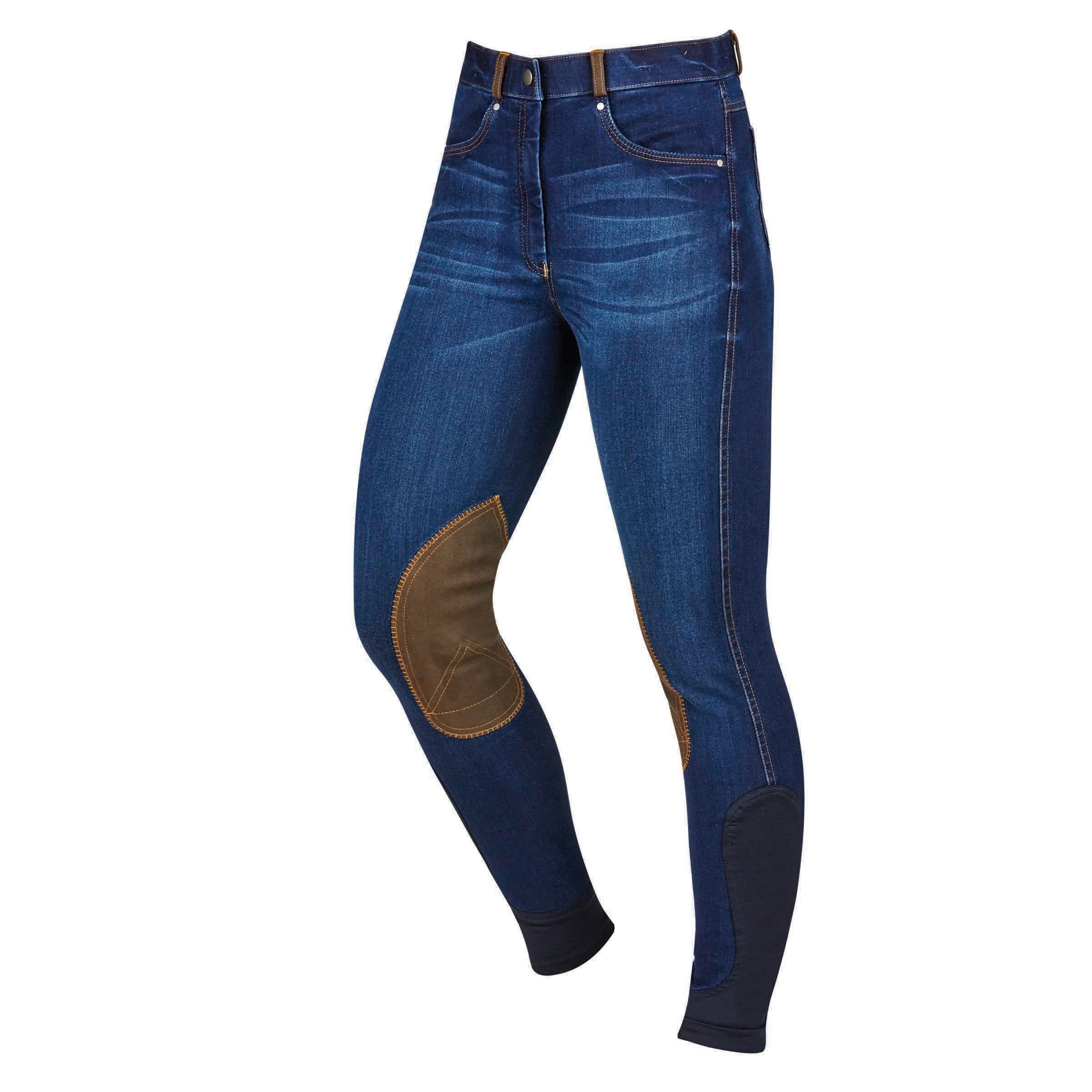 DUBLIN BREECHES SHONA KNEE PATCH DENIM , Womens, 2 Colours, 24"-38"