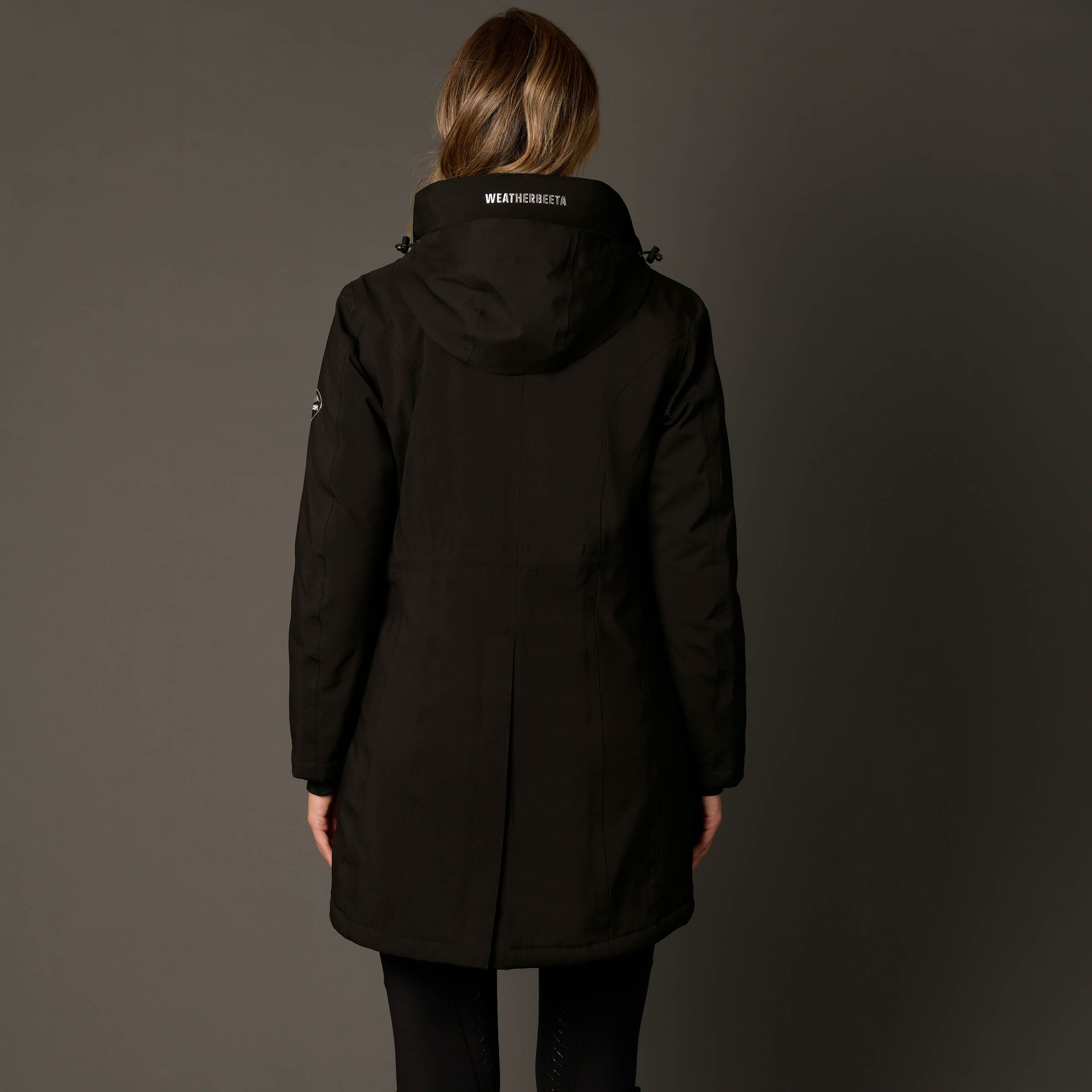 WeatherBeeta Kyla Waterproof Jacket, Sealed Seams, Quilted Lining, Navy, Black