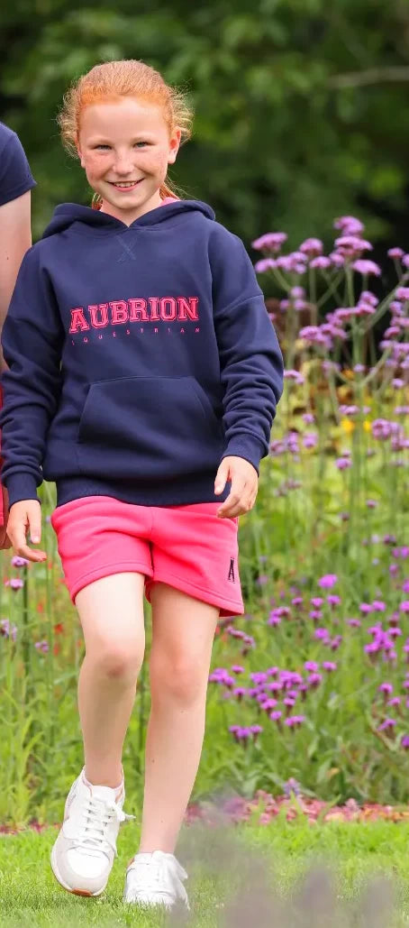 Shires Aubrion Young Riders Serene Hoodie, Childs, Navy, Ages 7-14