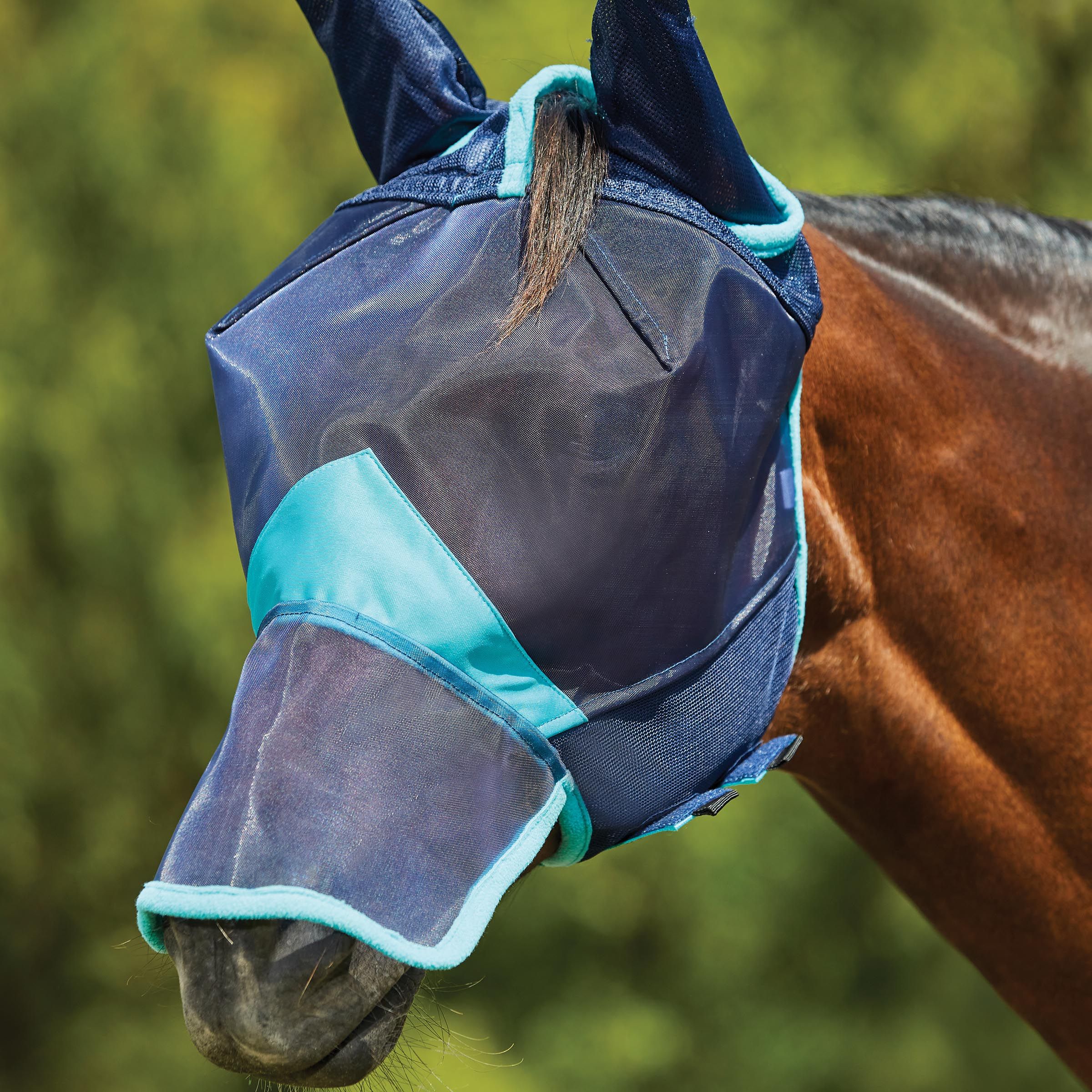 WeatherBeeta ComFiTec Deluxe Fine Mesh Fly Mask with Ears & Nose, UV Protect