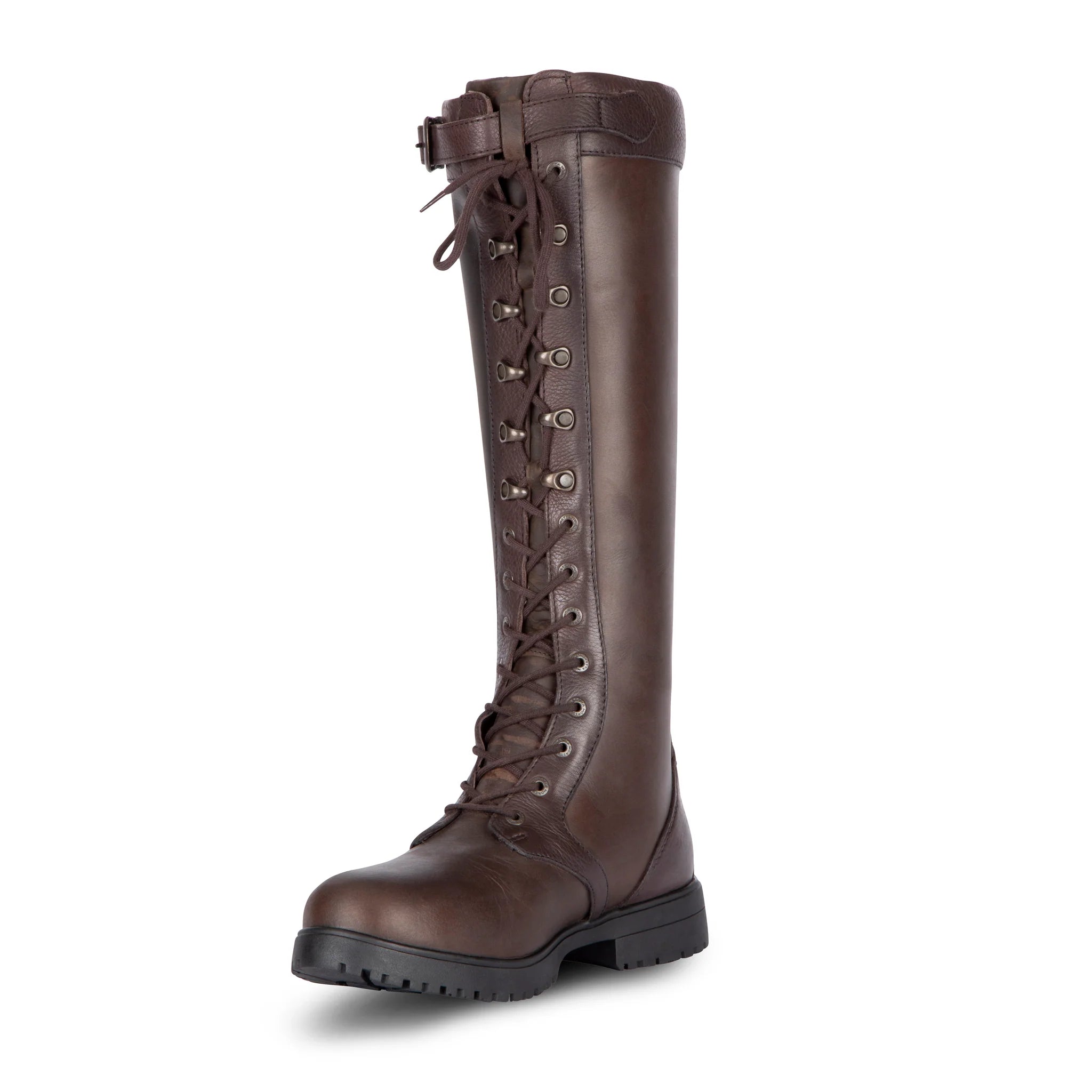 Shires Moretta Teramo Lace Country Boots, Waterproof, Zip Fastening, Brown
