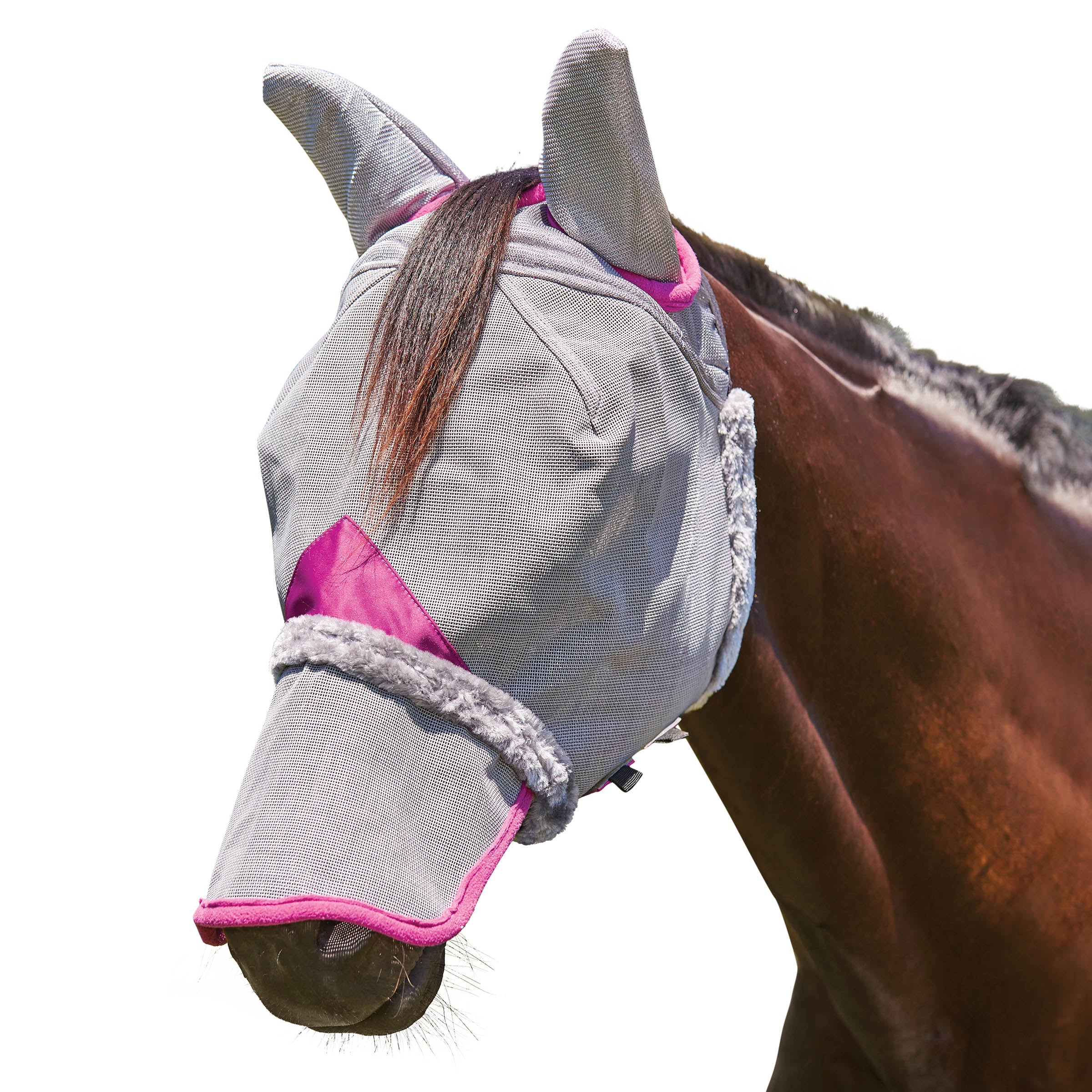 WeatherBeeta ComFiTec Deluxe Durable Mesh Fly Mask with Ears & Nose, UV Protect