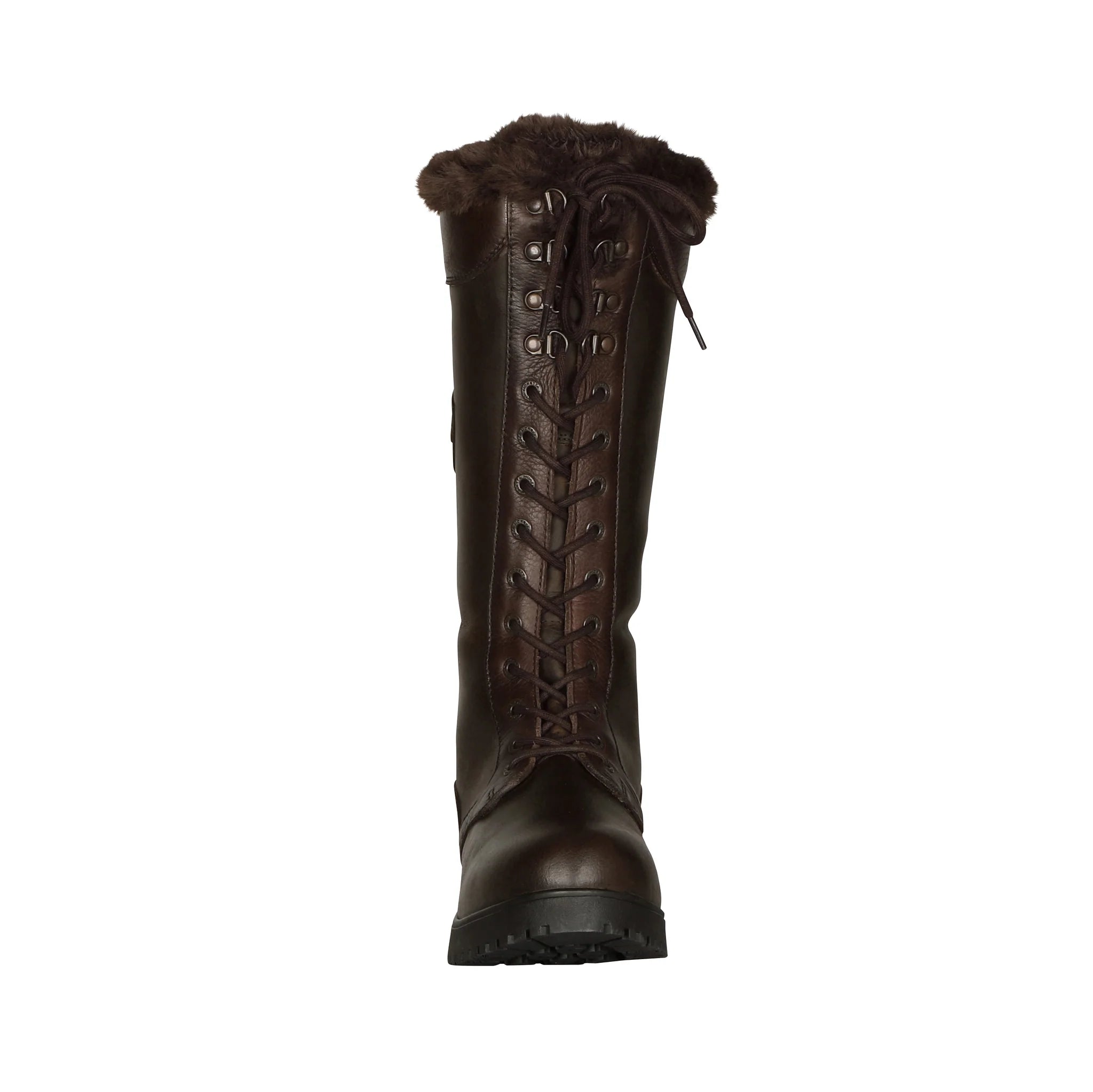 ShiresMoretta Nola Lace Country Boots, Waterproof, Zip Fastening, Brown