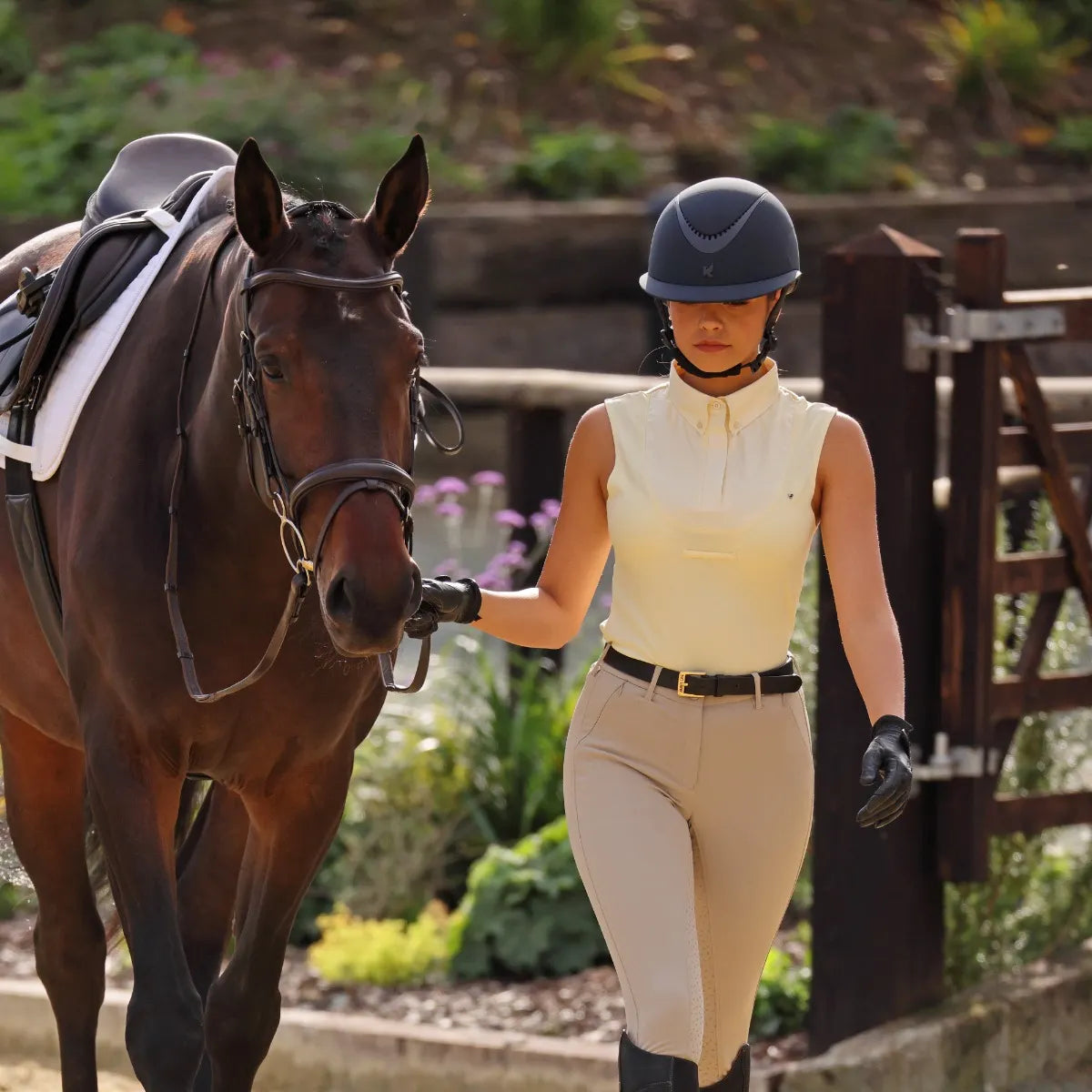 Shires Aubrion Ladies Sleeveless Tie Shirt, Womens, White or Yellow, XXS - XXL